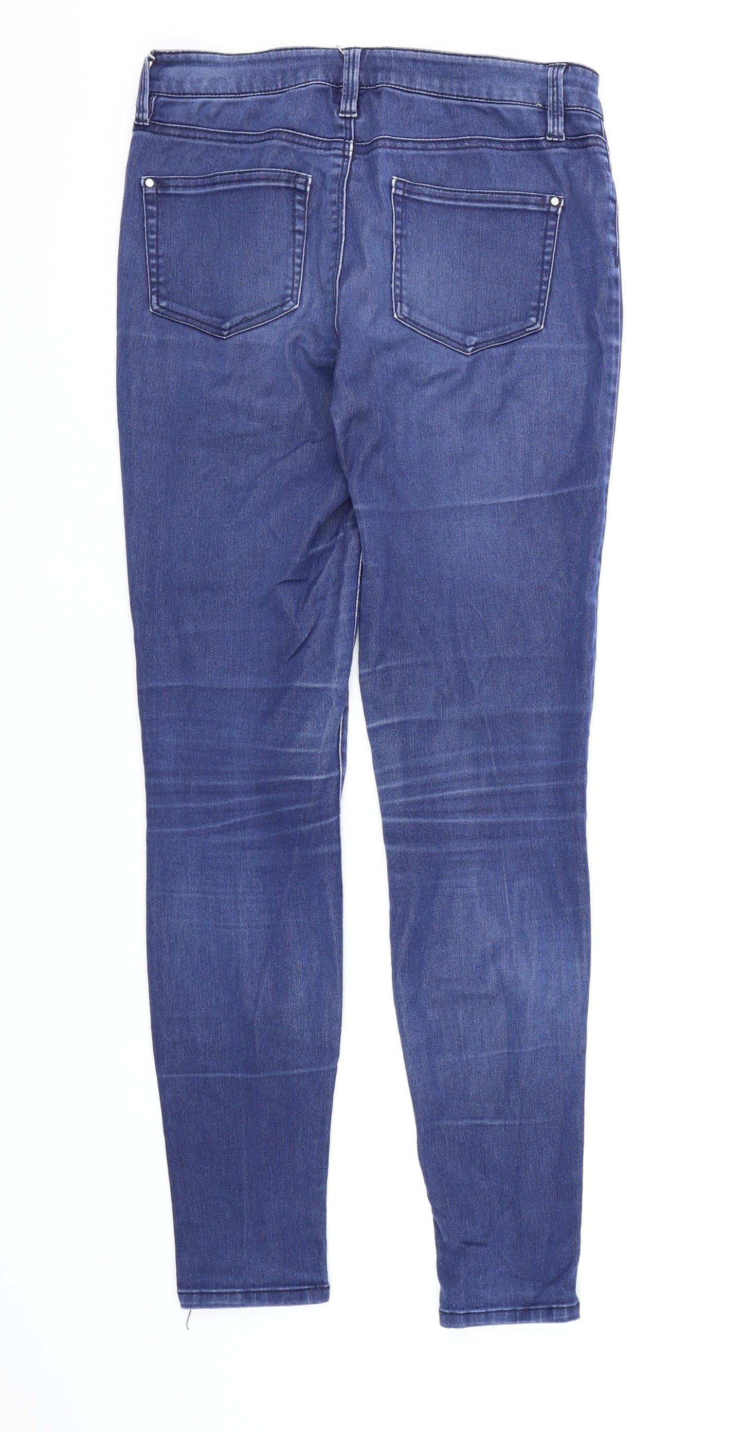 Womens UK Size 10 Waredenim Regular Fit Skinny Blue Jeans