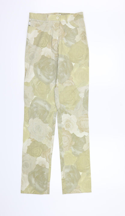 Riflessi Womens Brown Floral  Trousers  Size 12 L31 in
