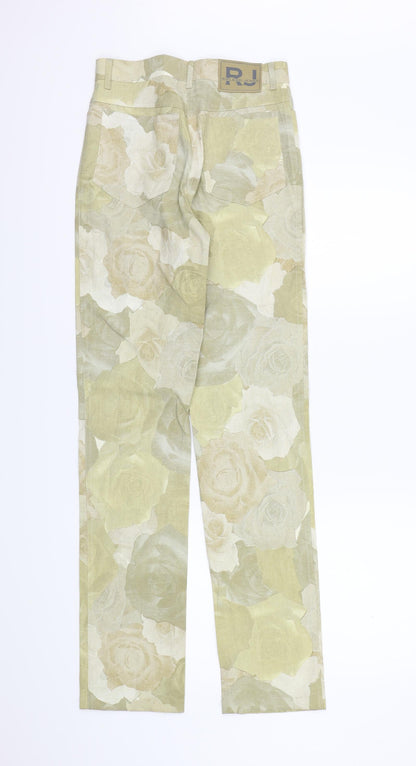 Riflessi Womens Brown Floral  Trousers  Size 12 L31 in