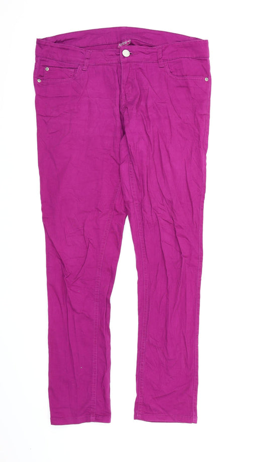 Womens UK Size 14 Janina Regular Fit  Purple Trousers