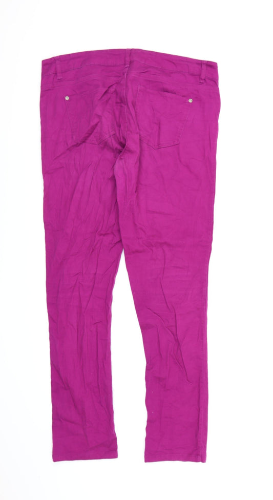 Womens UK Size 14 Janina Regular Fit  Purple Trousers