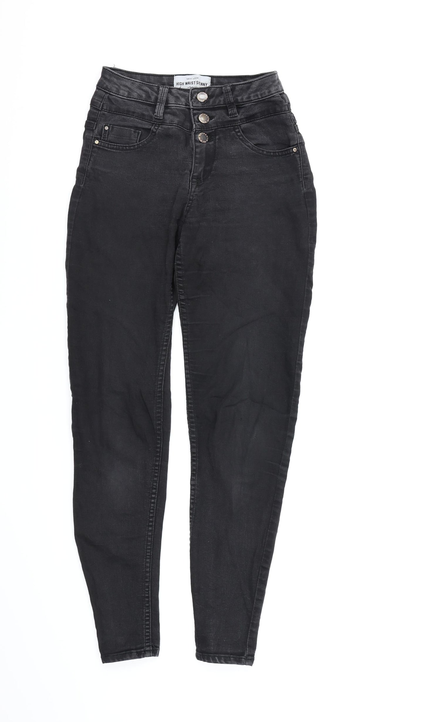 New Look Womens Black  Denim Skinny Jeans Size 6 L26 in