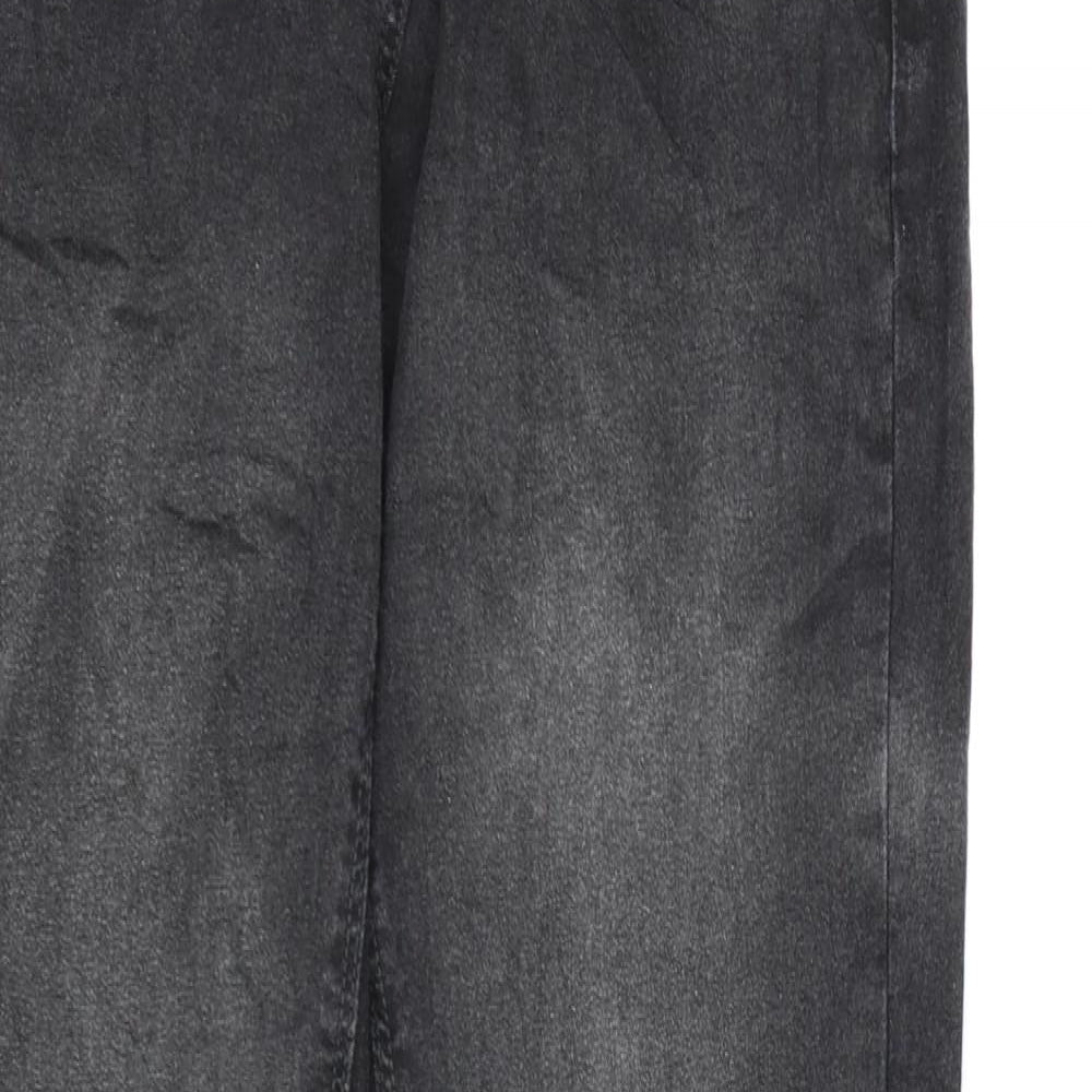 Up 2 Fashion Womens Black  Denim Mom Jeans Size 10 L30 in