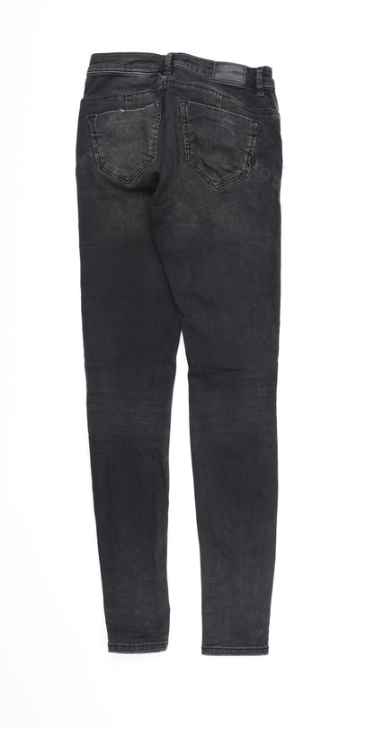 Bershka Womens Black  Denim Skinny Jeans Size 8 L28 in