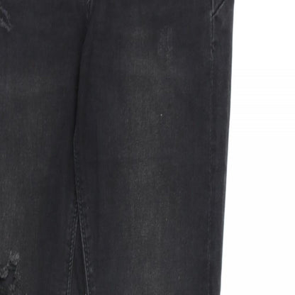 Bershka Womens Black  Denim Skinny Jeans Size 8 L28 in