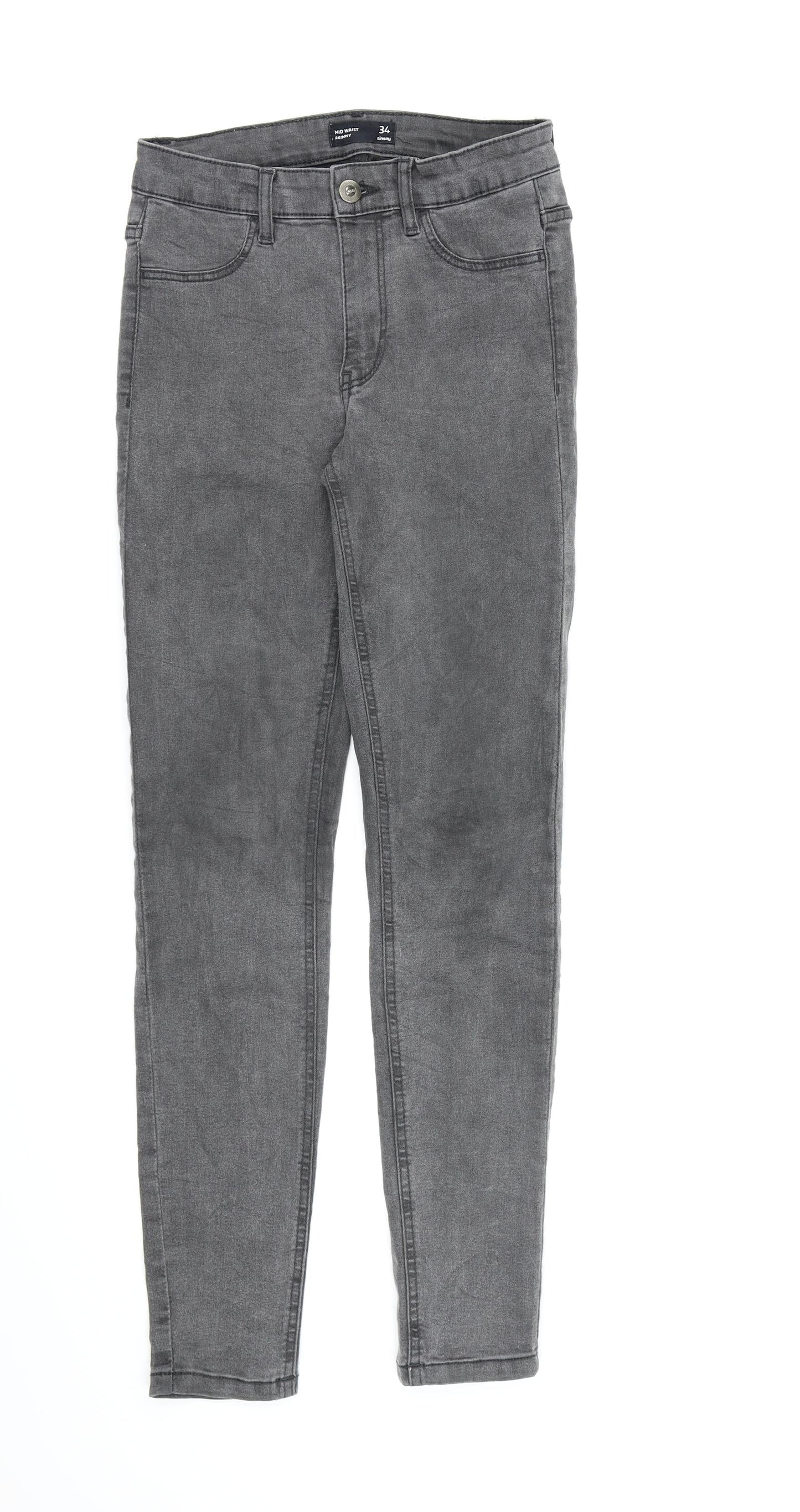 Womens UK Size 6 Sinsay Regular Fit Skinny Grey Jeans
