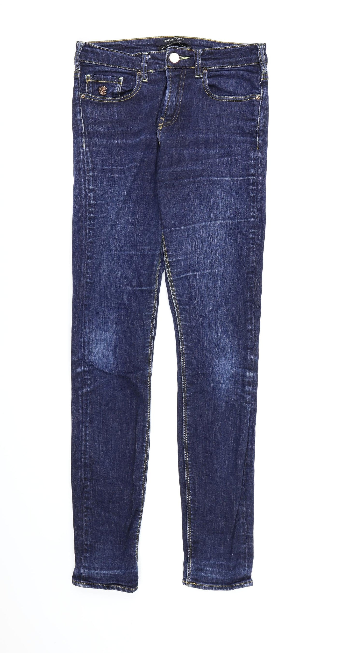 Womens UK Size  Maison Scotch Regular Fit Straight Blue Jeans