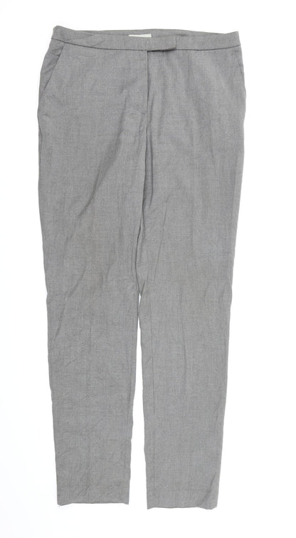 Womens UK Size 12 H&M Regular Fit Dress Pants Grey Trousers