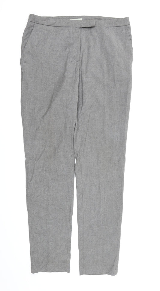 Womens UK Size 12 H&M Regular Fit Dress Pants Grey Trousers