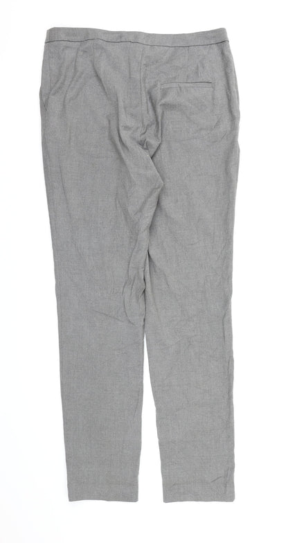 Womens UK Size 12 H&M Regular Fit Dress Pants Grey Trousers