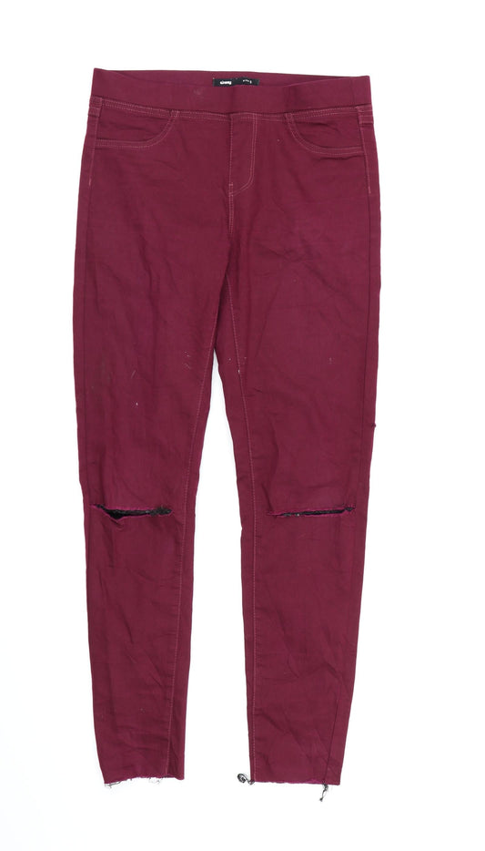 Womens UK Size S Sinsay Regular Fit Jegging Purple Jeans