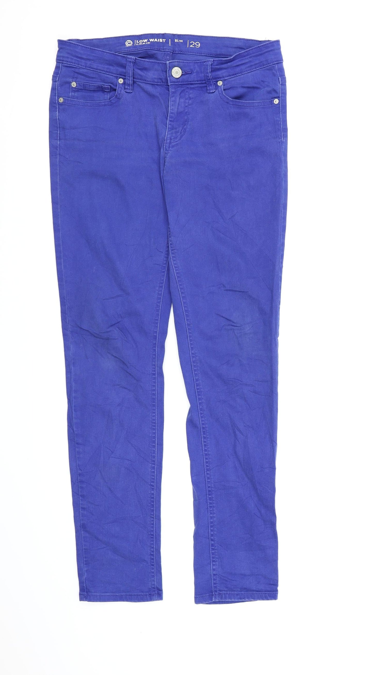 Womens UK Size  Preworn Regular Fit Straight Blue Jeans