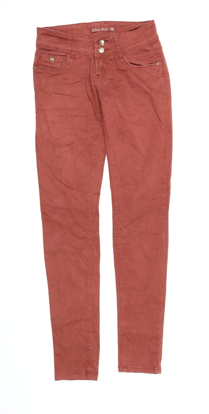 Womens UK Size  Preworn Regular Fit Skinny Brown Jeans