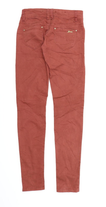 Womens UK Size  Preworn Regular Fit Skinny Brown Jeans