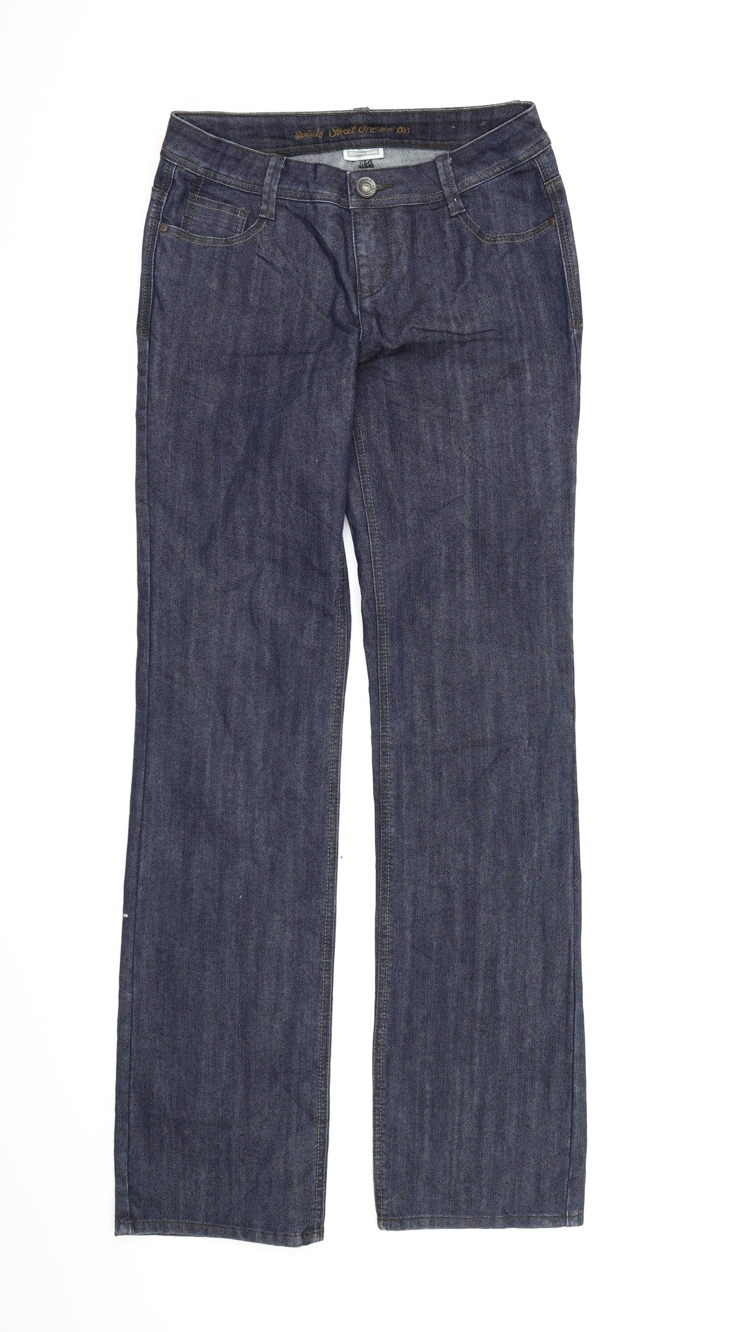 Womens UK Size  Street One Regular Fit Bootcut Blue Jeans