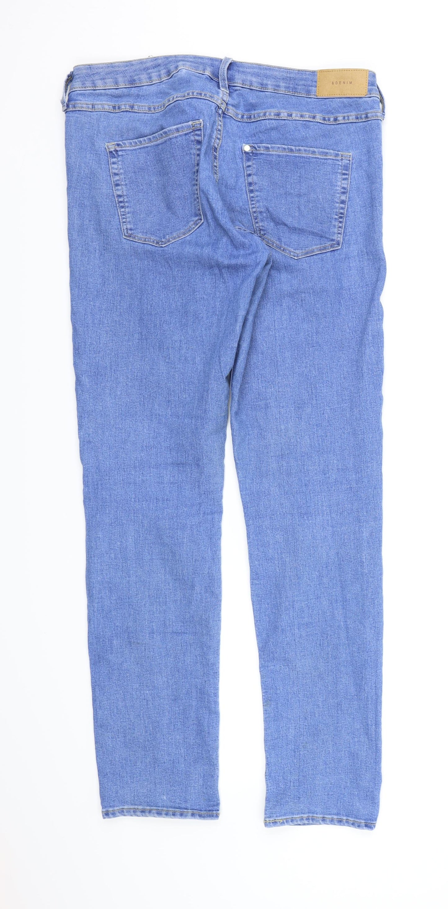 &DENIM Mens Blue  Denim Straight Jeans  L30 in
