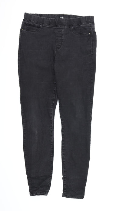 Pep&Co Womens Black  Denim Jegging Jeans Size 12 L27 in