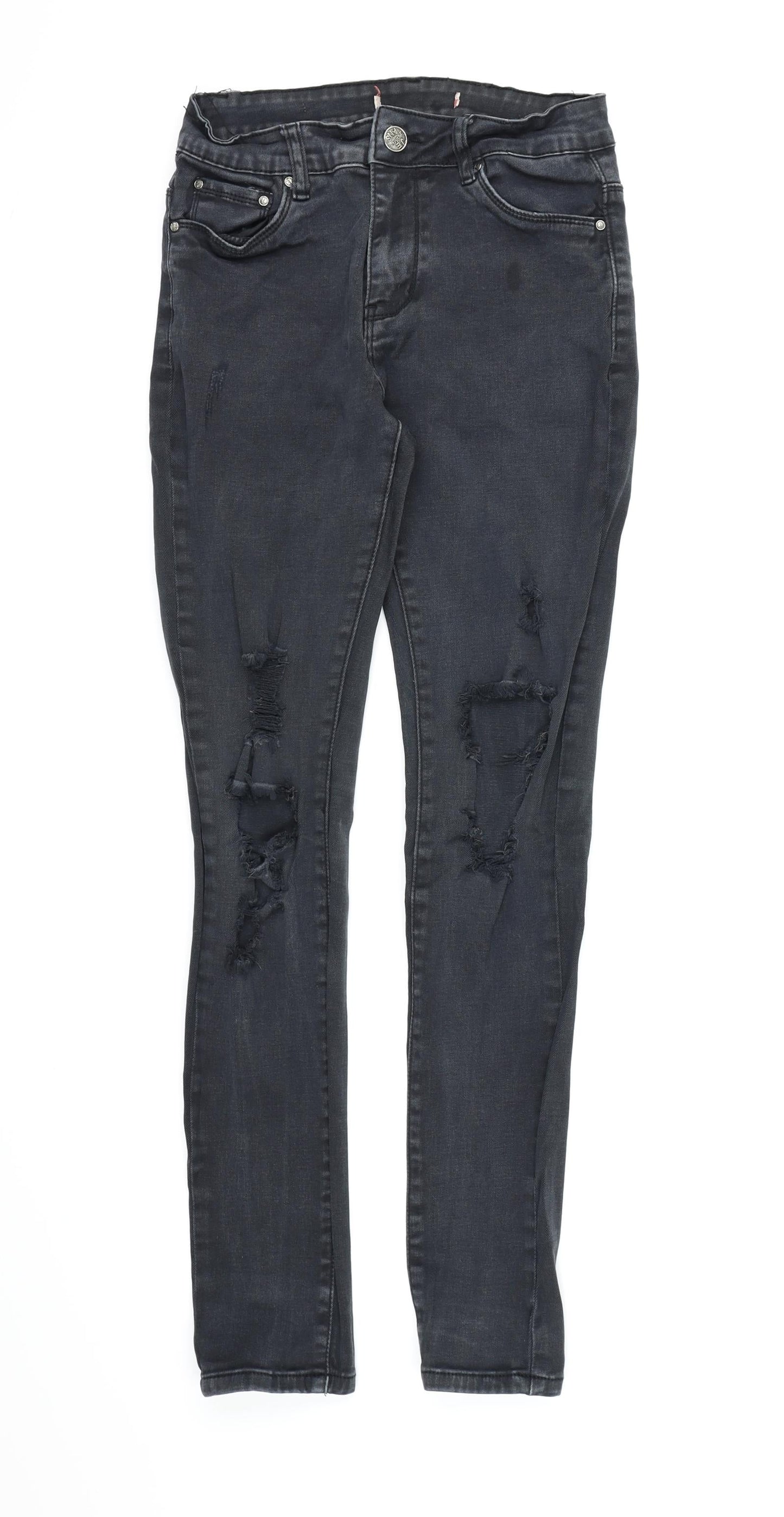 Preworn Womens Black  Denim Skinny Jeans Size 10 L28 in - Skinny Jeans