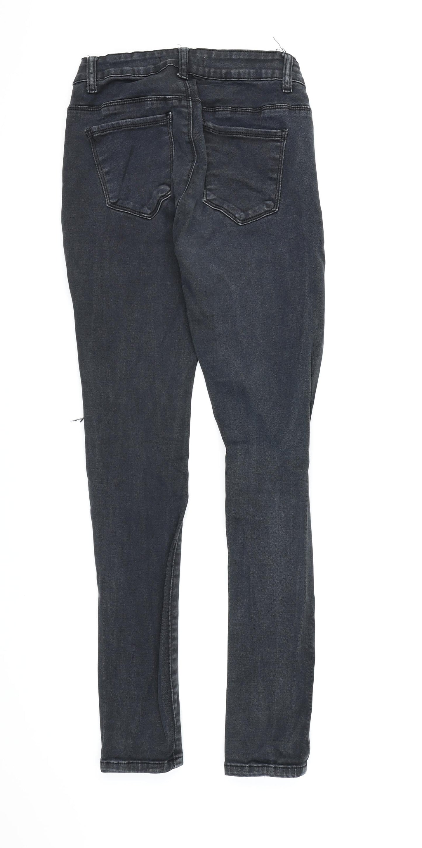 Preworn Womens Black  Denim Skinny Jeans Size 10 L28 in - Skinny Jeans