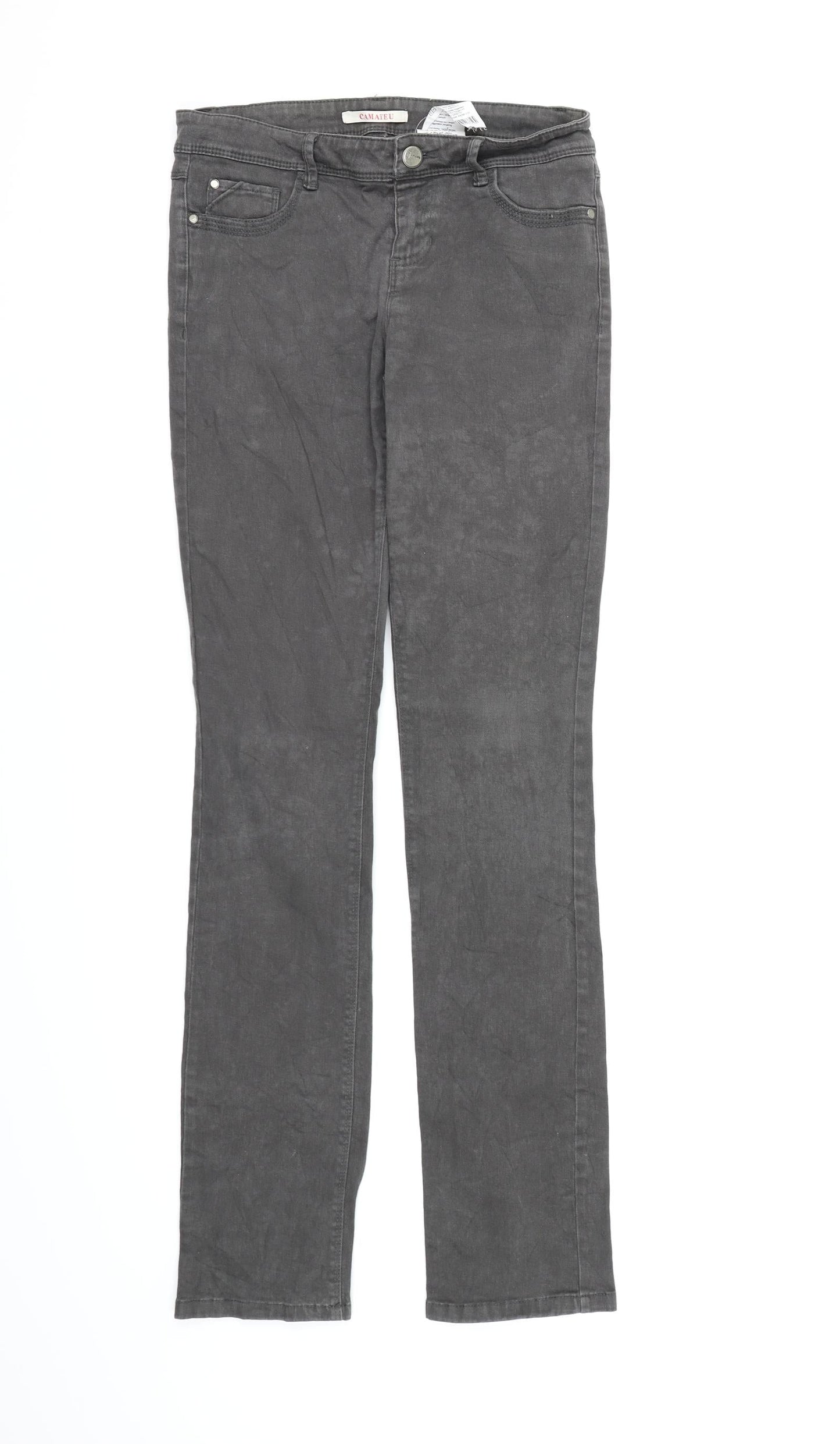 Womens UK Size 8 Camieu Regular Fit Skinny Grey Jeans