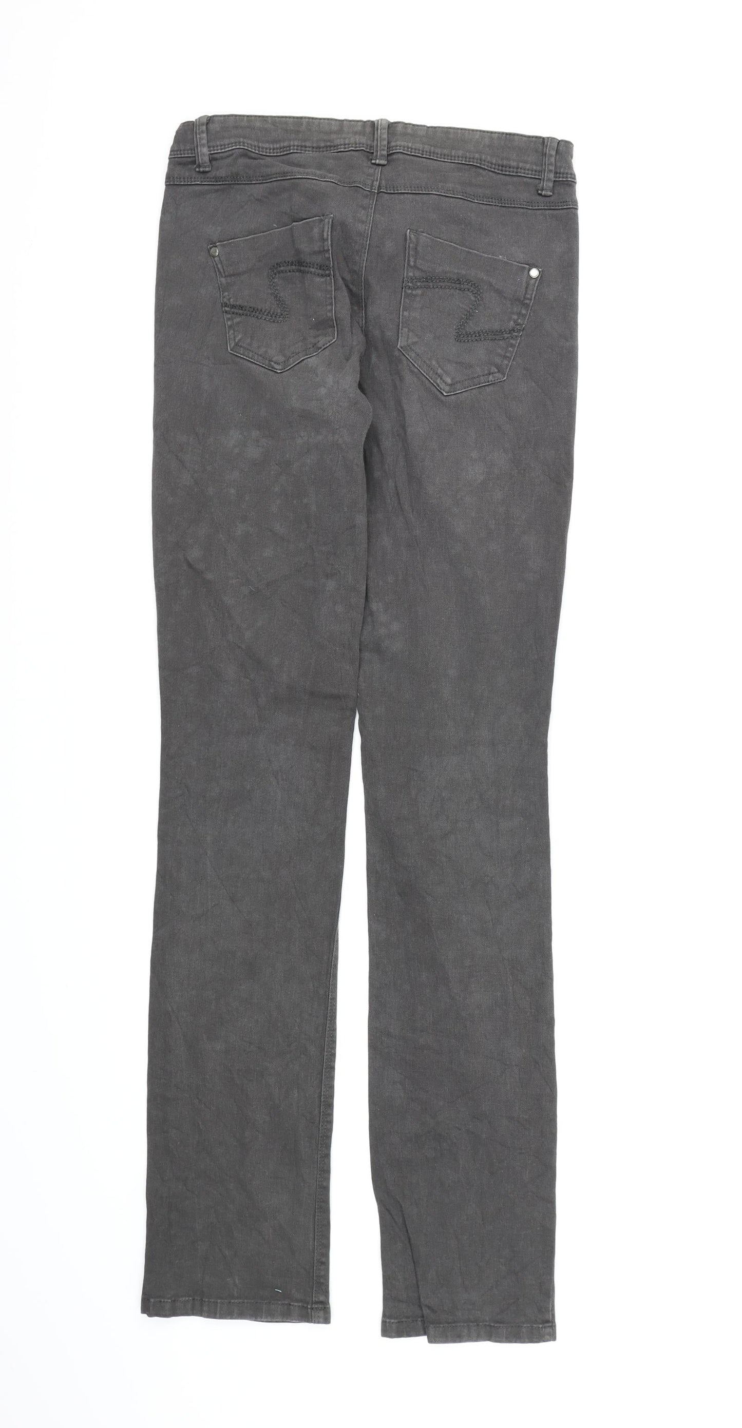 Womens UK Size 8 Camieu Regular Fit Skinny Grey Jeans