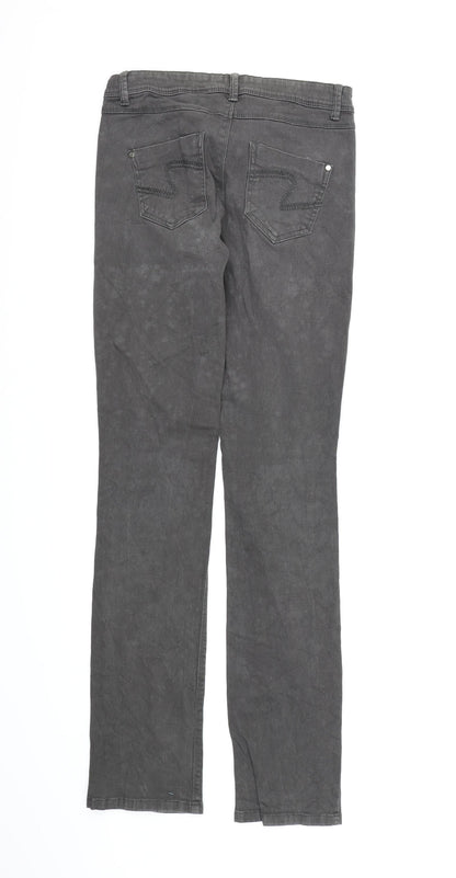 Womens UK Size 8 Camieu Regular Fit Skinny Grey Jeans