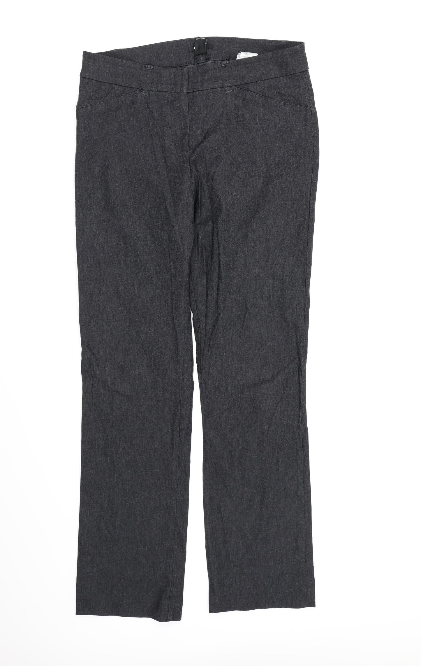 Womens UK Size 16 H&M Regular Fit Dress Pants Grey Trousers
