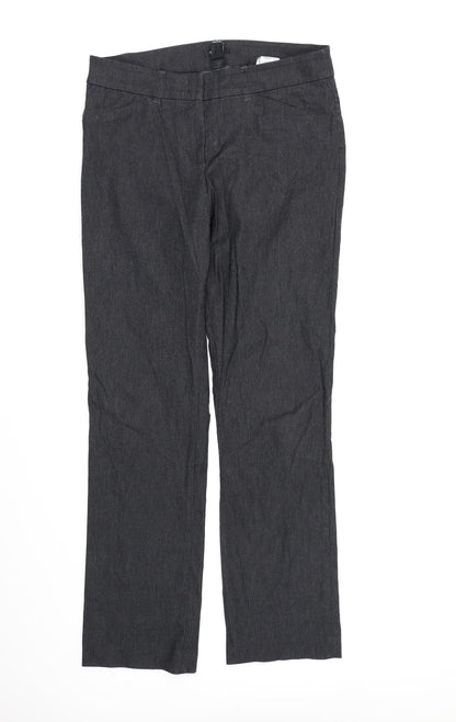Womens UK Size 16 H&M Regular Fit Dress Pants Grey Trousers