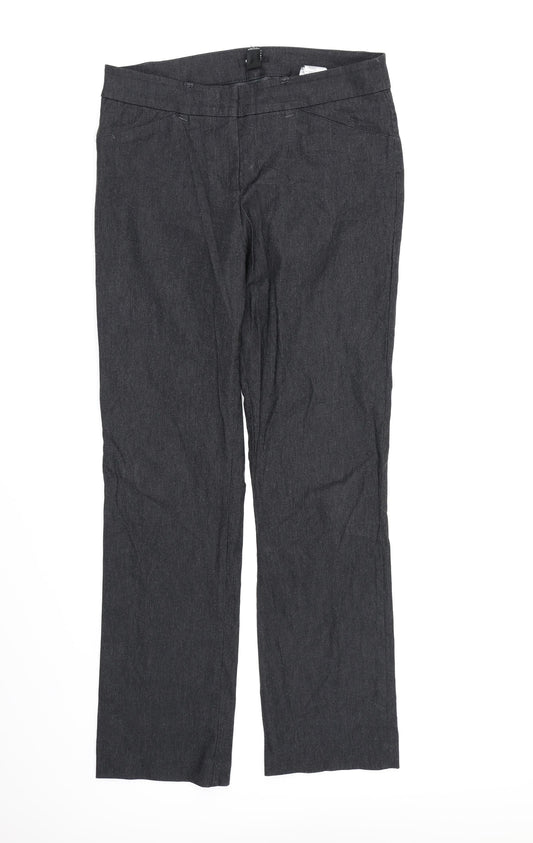 Womens UK Size 16 H&M Regular Fit Dress Pants Grey Trousers