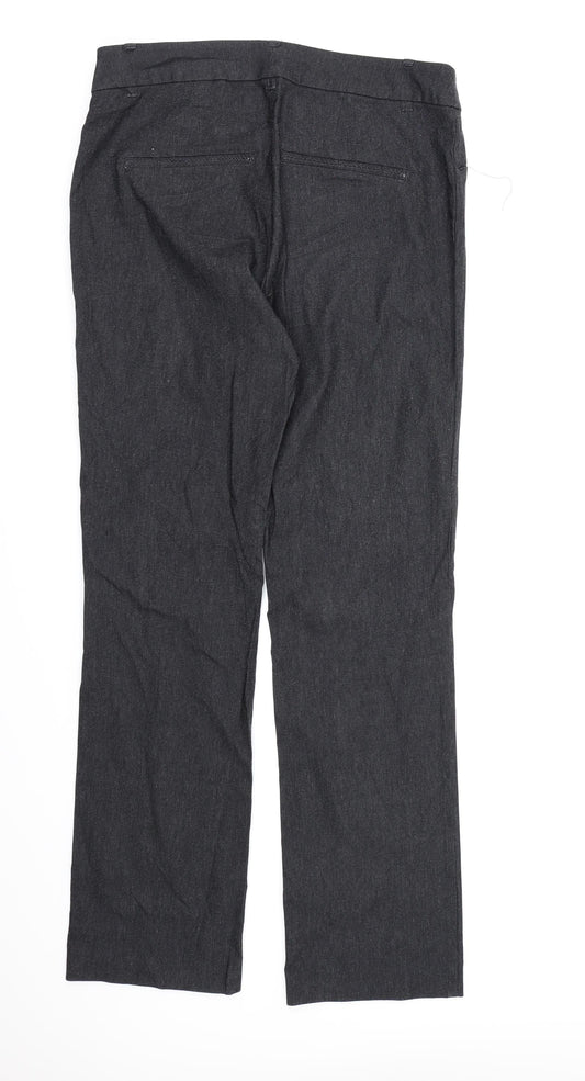 Womens UK Size 16 H&M Regular Fit Dress Pants Grey Trousers