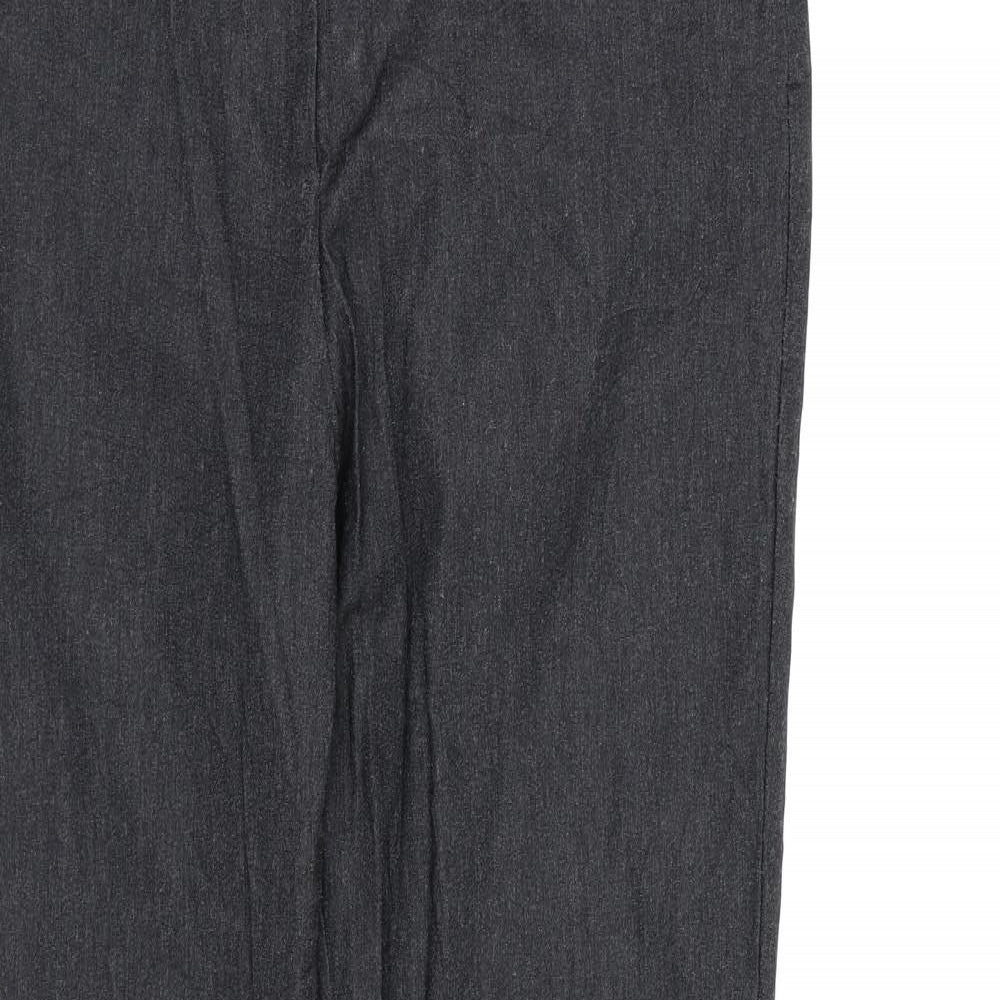 Womens UK Size 16 H&M Regular Fit Dress Pants Grey Trousers
