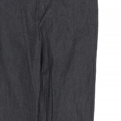 Womens UK Size 16 H&M Regular Fit Dress Pants Grey Trousers