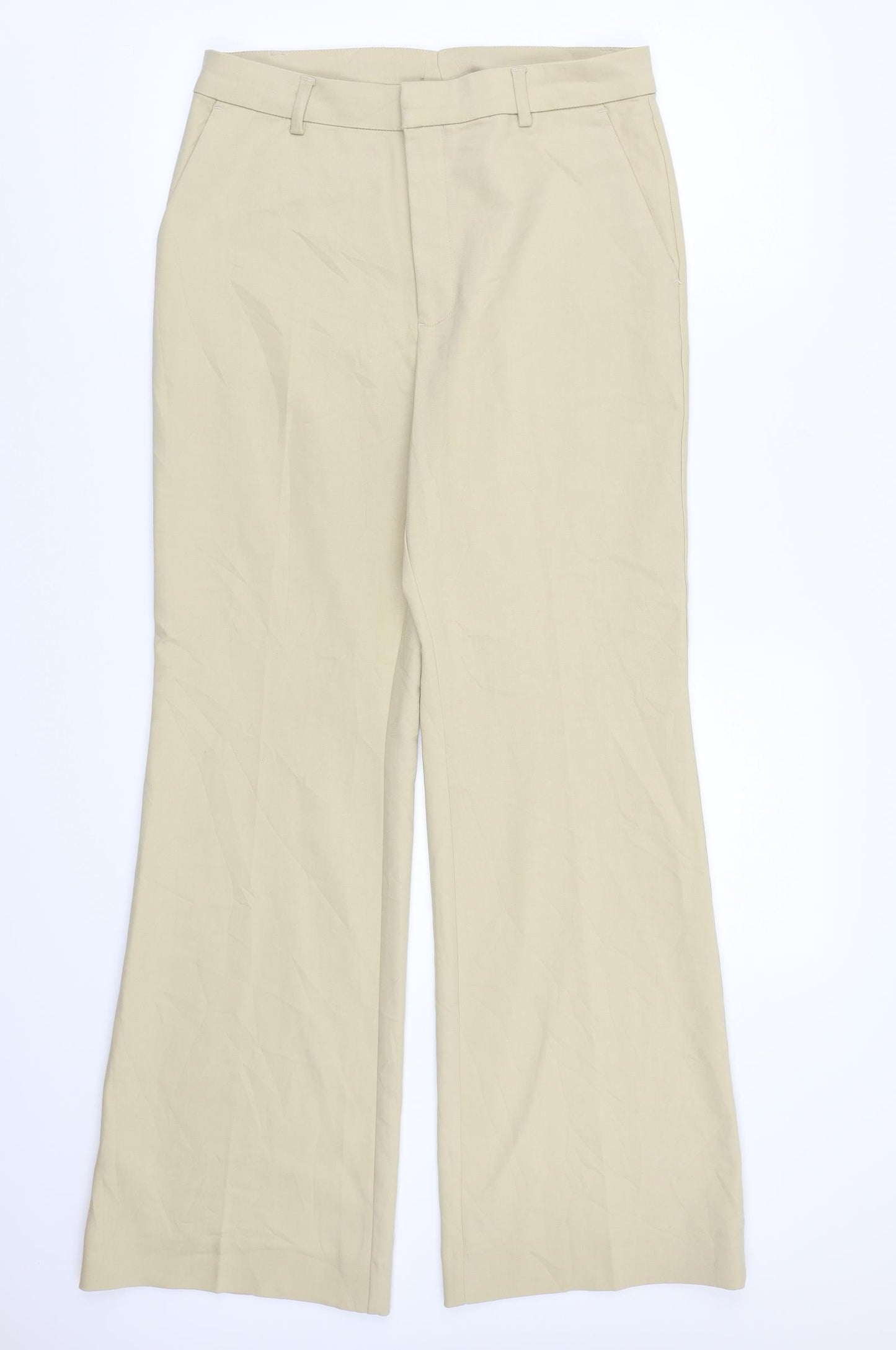 Gestuz Womens Beige  Rayon Trousers  Size 12 L30 in