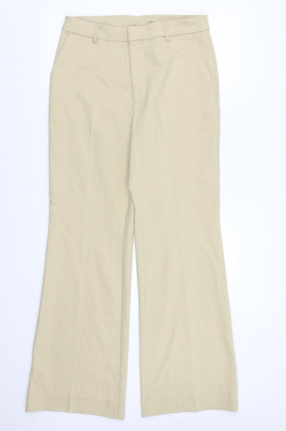Gestuz Womens Beige  Rayon Trousers  Size 12 L30 in