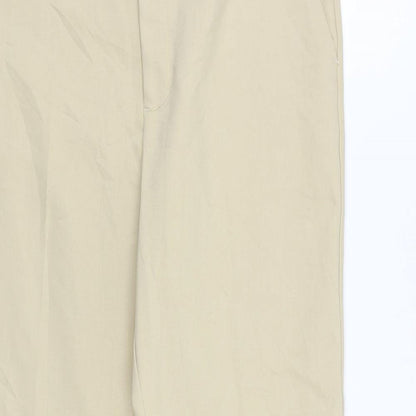 Gestuz Womens Beige  Rayon Trousers  Size 12 L30 in