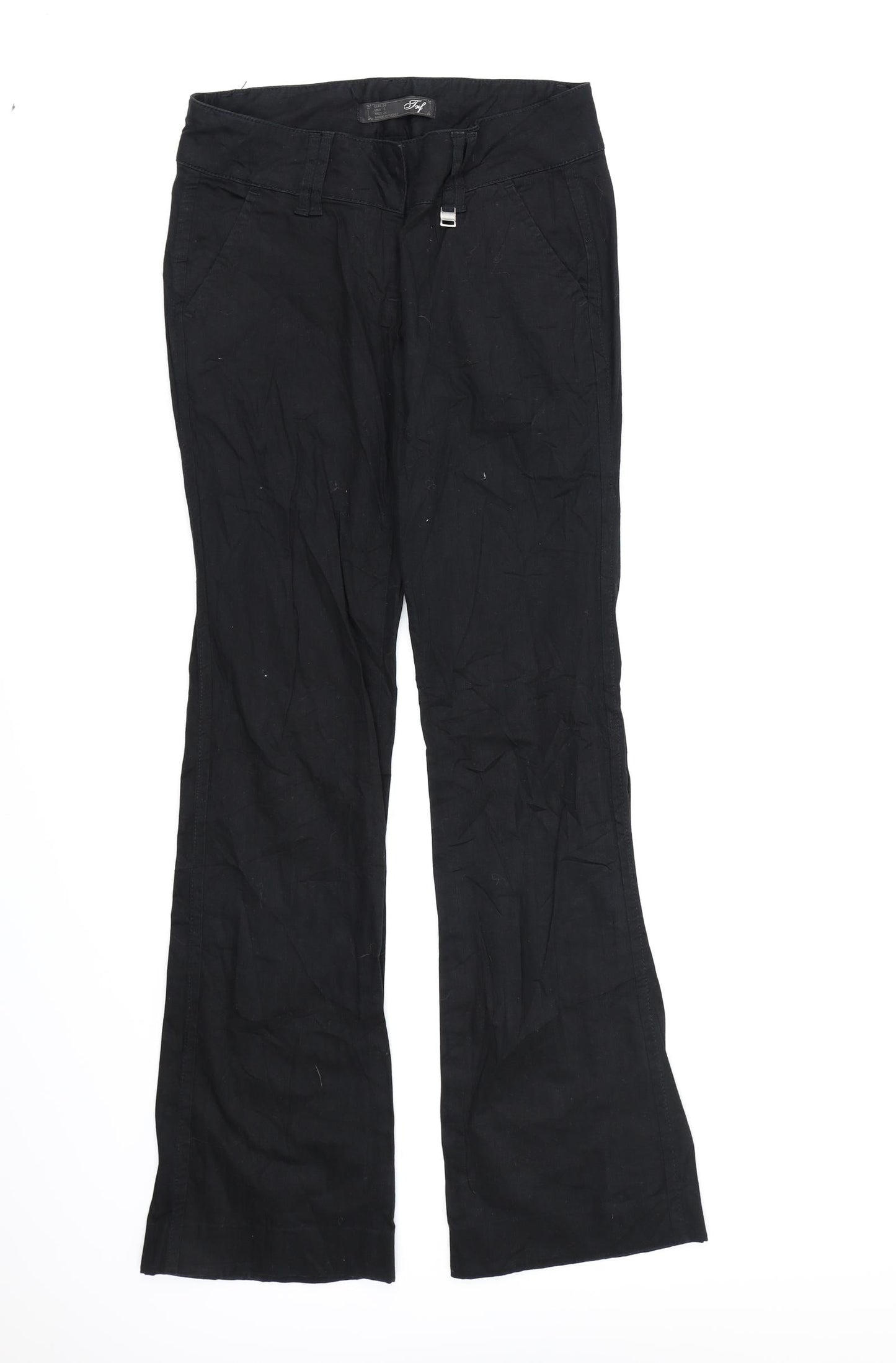 Womens UK Size 6 Preworn Regular Fit Bootcut Black Jeans