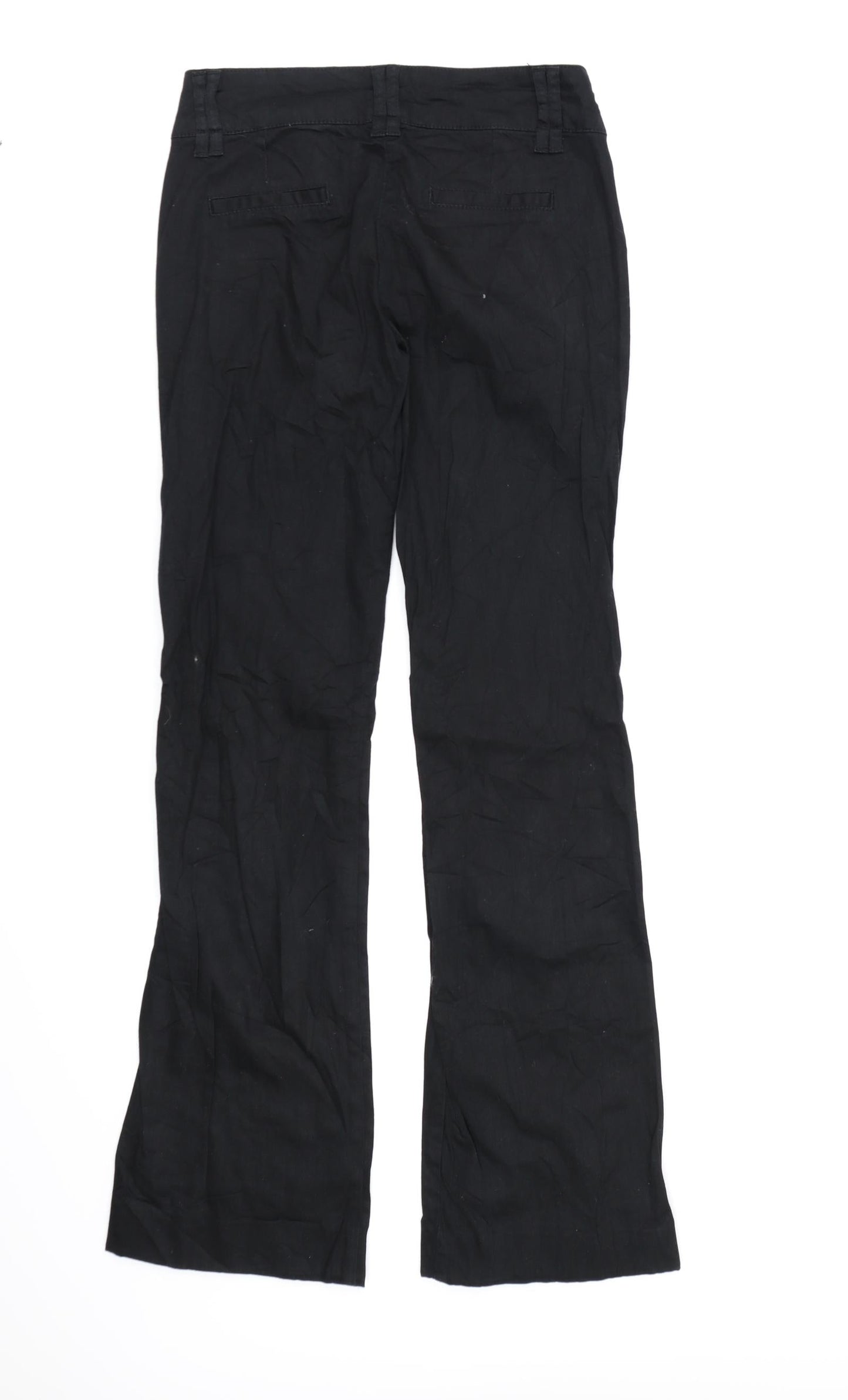 Womens UK Size 6 Preworn Regular Fit Bootcut Black Jeans