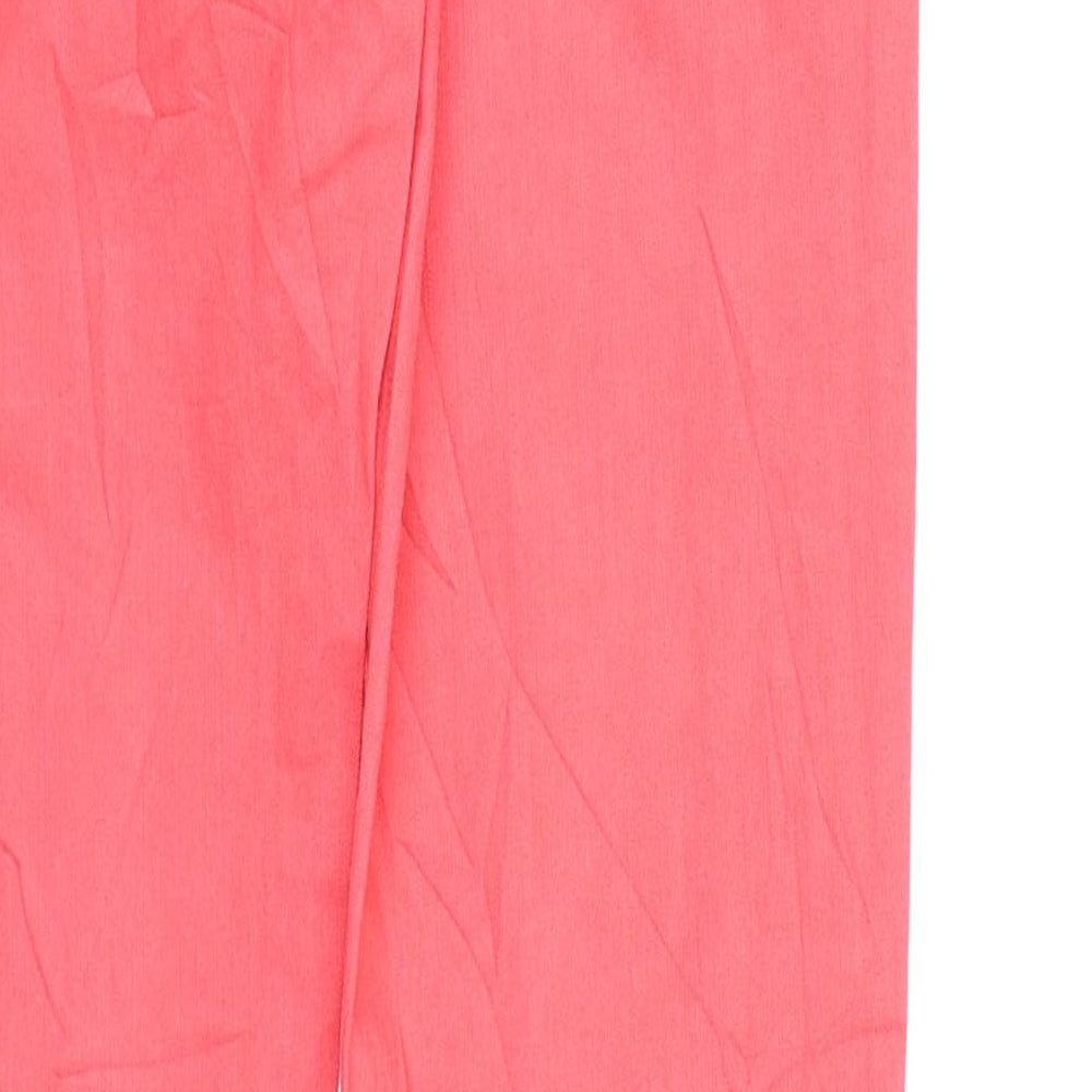 Womens UK Size 12 Preworn Regular Fit Straight Pink Jeans