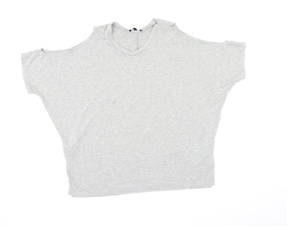 Womens UK Size 14 New Look Grey Basic Blouse