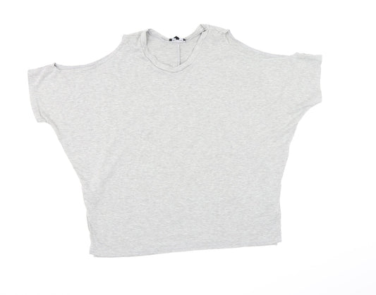 Womens UK Size 14 New Look Grey Basic Blouse