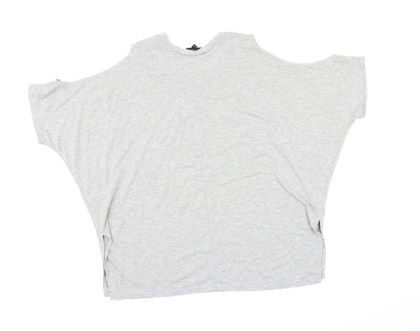 Womens UK Size 14 New Look Grey Basic Blouse