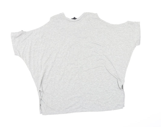 Womens UK Size 14 New Look Grey Basic Blouse