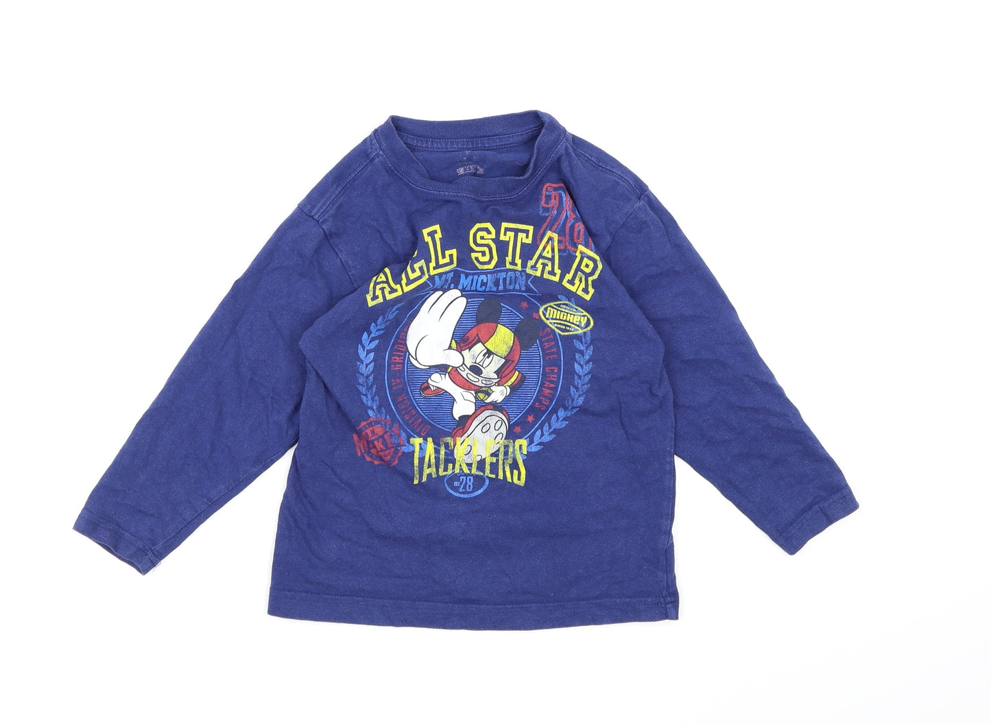 Disney Boys Blue   Basic T-Shirt Size XS  - Mickey Mouse