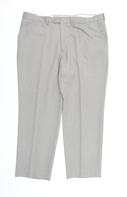 Greenwoods Mens Grey  Rayon Dress Pants Trousers  L30 in