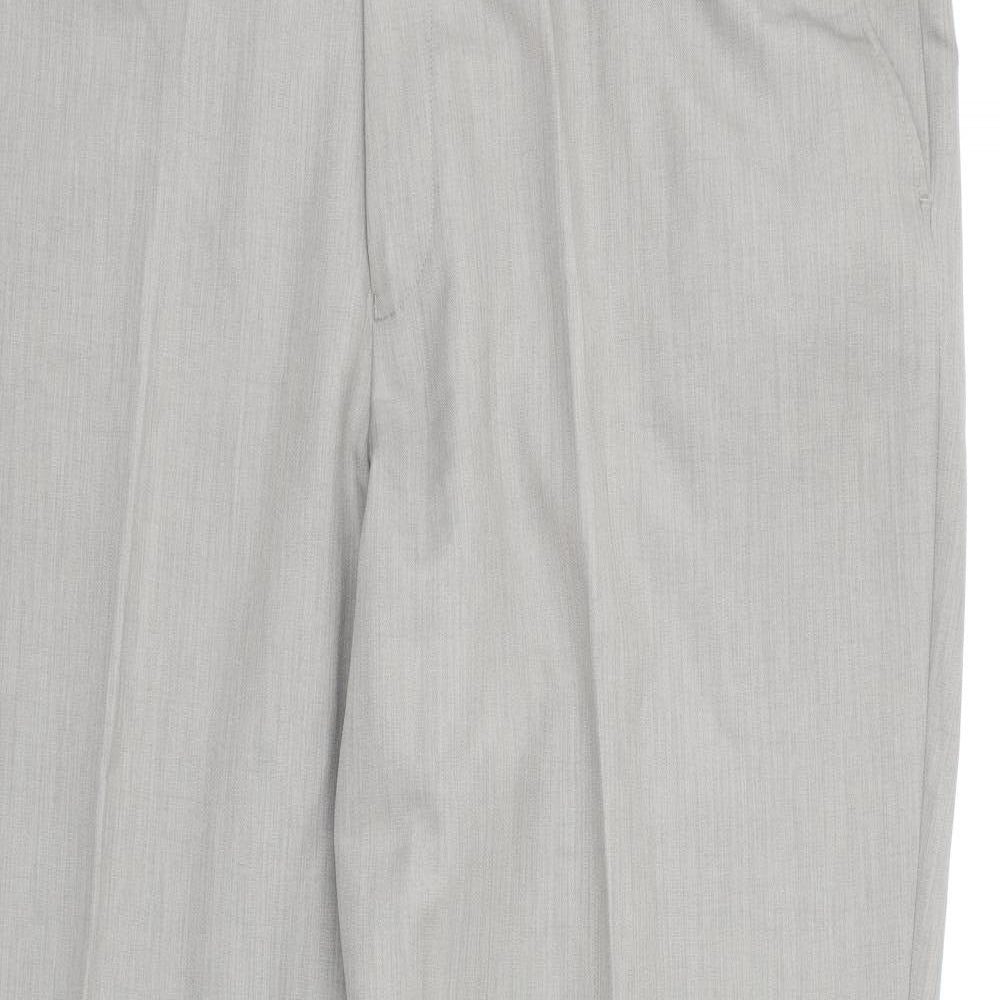 Greenwoods Mens Grey  Rayon Dress Pants Trousers  L30 in