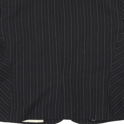 Dorothy Perkins Womens Black Striped Rayon Jacket Blazer Size 18