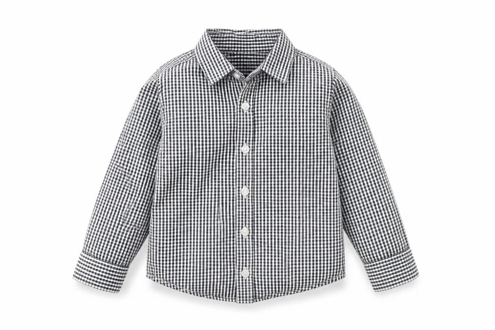Next Boys Black Check  Basic Button-Up Size 2-3 Years