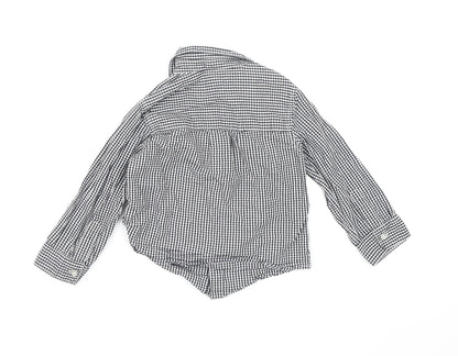 Next Boys Black Check  Basic Button-Up Size 2-3 Years