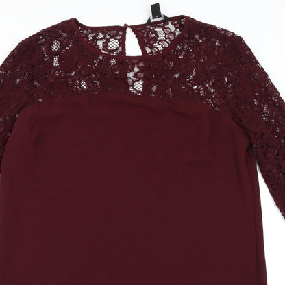 New Look Womens Purple  Lace A-Line  Size 14