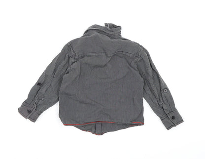 Urban Rascals Boys Grey Striped  Basic Button-Up Size 2-3 Years
